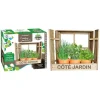Fenêtre jardinière de 3 pots bamboo avec graines et terre Planète Plante - 3 variétés