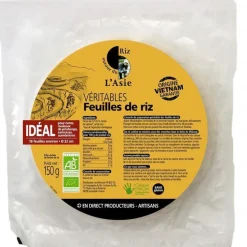 Feuilles de riz blanc 22cm