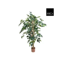 Ficus Benjamina vert plante artificielle en pot H 110 x Ø 65 cm