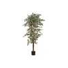 Ficus Hawaii vert panaché artificiel en pot plastique H 180 x Ø 90 cm