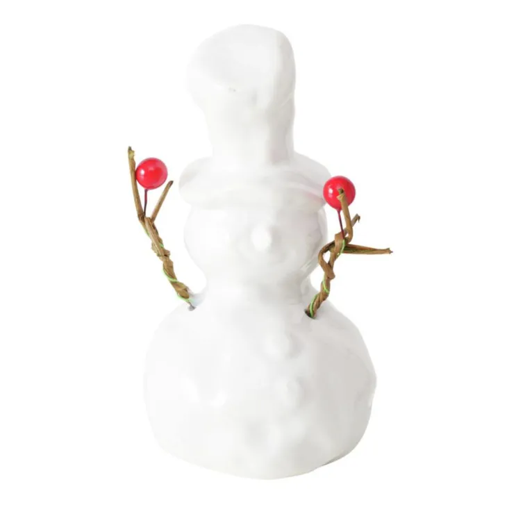 Figurine blanche bonhomme de neige Olaf - 8 x 7,5 x 14 cm
