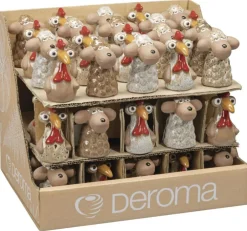 Figurine décorative en terre cuite émaillée Deroma Mini farmer - Ø 7 x 10 cm