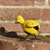 Figurine décorative poussin coloris jaune en métal