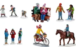 Figurine pour village de Noël Lemax Vail village thème Se relaxer un jour d’hiver