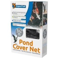 Filet de protection pour bassin résistant, SUPERFISH BASSIN - modèle avec 10 piquets, dimensions 3x2m