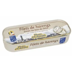 Filets de harengs fumés à l'huile de tournesol bio Phare d’Eckmühl - 150 g