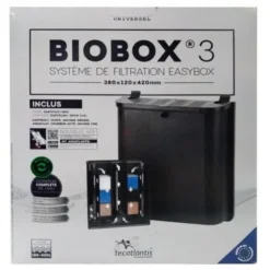 Filtre interne pour aquarium, kit complet, AQUATLANTIS Biobox 3 - jusqu'à 500L