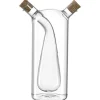 Flacon huile et vinaigre 2 en 1 en verre borosilicate transparent Cucina - 18,5 cm