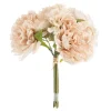 Fleur artificielle en papier bouquet de pivoine coloris beige - H 30 cm