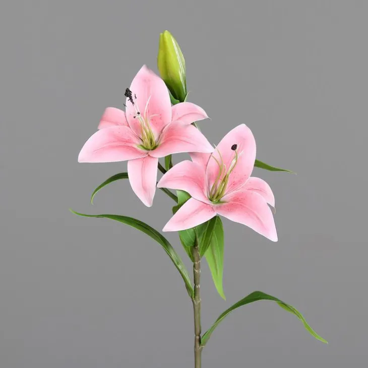 Fleur artificielle Lys coloris rose - 75 cm