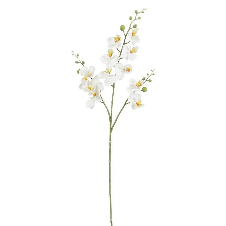 Fleur artificielle Phalaénopsis blanc - 75 cm