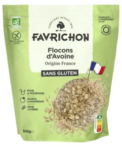Flocons d'avoine sans gluten bio Favrichon - 500 g