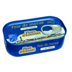 Foie de morue au naturel - Phare d'Eckmülh 121 g PHARE D'ECKMÜHL