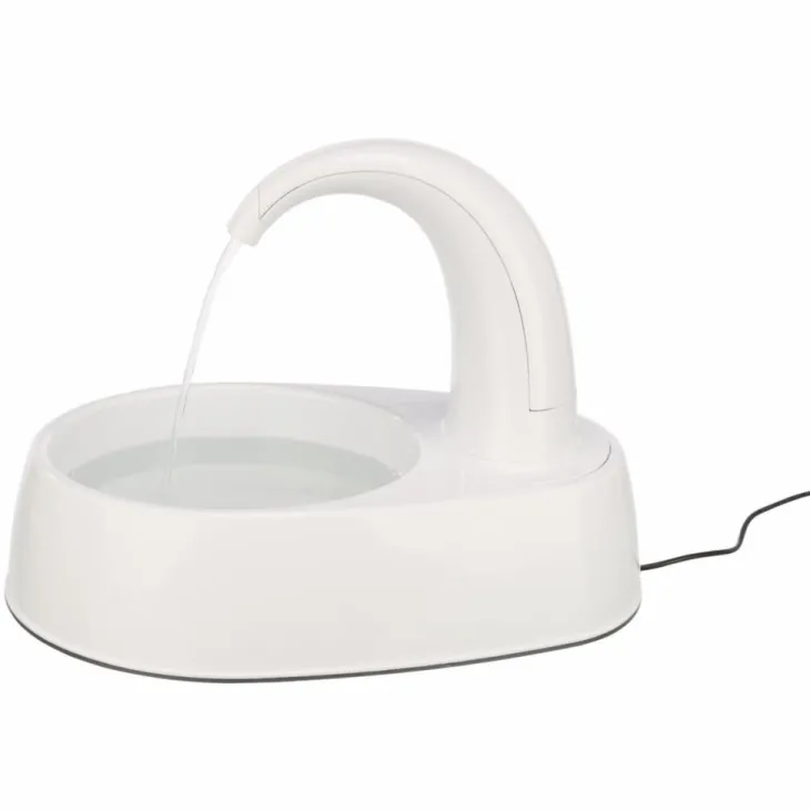 Fontaine à eau blanche pour chat Trixie Curved Stream - 2,5 L
