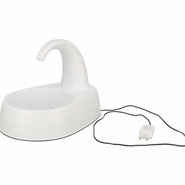 Fontaine à eau blanche pour chat Trixie Curved Stream - 2,5 L