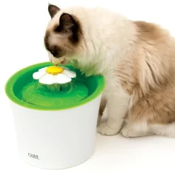 Fontaine à eau pour chat blanche et verte Cat-it Flower - 3 L