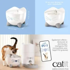 Fontaine à eau pour chat Catit Pixi - 2,5 L
