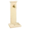 Fontaine borne à colonne carrée en pierre reconstituée imitation schiste beige Hairie Grandon - 82,5 cm