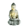 Fontaine LED avec statue de bouddha grise 34 x 42 x 71 cm