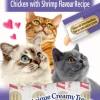 Friandise à lécher pour chat Inaba Churu poulet/crevette 14 g - les 4 pièces