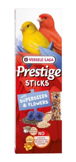 Friandises pour canaris Versele Laga Prestige Sticks Super Graines & Fleurs - 2 x 30 g