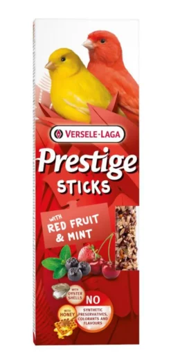 Friandises pour canaris Versele Laga Prestige Sticks Fruits Rouges & Menthe - 2 x 30 g