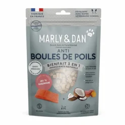 Friandises pour chat tendres bouchées boules de poils Marly & Dan - 40 g
