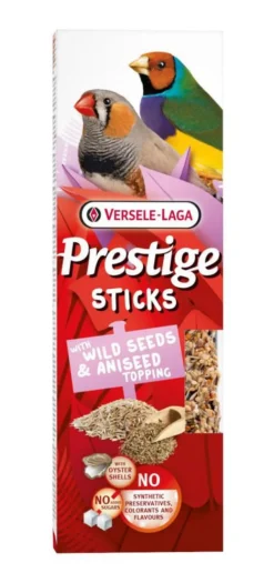 Friandises pour petits passereaux Versele Laga Prestige Sticks Graines sauvages & Graines d'Anis - 2 x 30 g