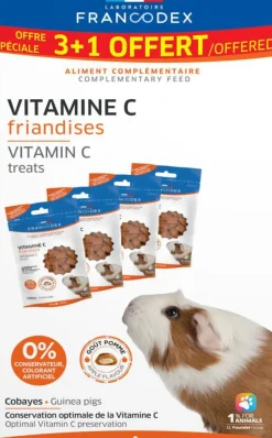 Friandises vitamine c pour cobaye goût pomme Francodex - 4 x 50 g