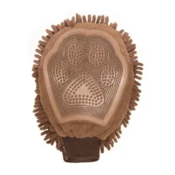 Gant de toilettage marron - 25 x 18 cm