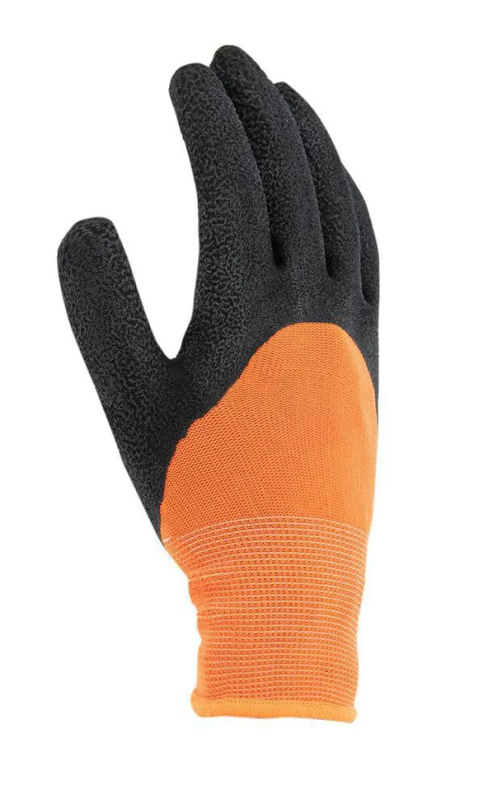 Gants de jardinage coloris noir et orange