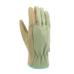 Gants de jardinage Frêne en cuir coloris vert
