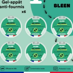 Gel appât anti-fourmis effet radical en 48h Bleen - 6 boîtes