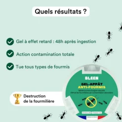 Gel appât anti-fourmis effet radical en 48h Bleen - 6 boîtes