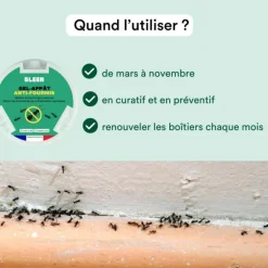 Gel appât anti-fourmis effet radical en 48h Bleen - 6 boîtes