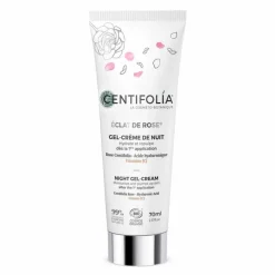 Gel crème de nuit bio Centifolia gamme Éclat de rose - 70 ml