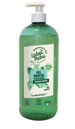 Gel douche fraîcheur bio Label Tribu - 1 L