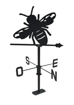 Girouette abeille en acier anthracite Louis Moulin - 45 x 74 cm