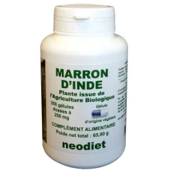 Gélules de marron d’Inde bio en boite de 200 unités