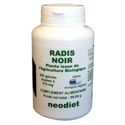 Gélules de radis noir bio en boite de 200 unités