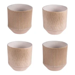 Gobelets en grès beige Coffret Miyaki - 6 x 20 cl