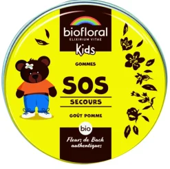 Gommes bio SOS secours goût pomme pour enfants Biofloral kids - 45 g