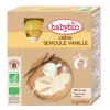Gourde Crème Semoule Vanille bio dès 6 mois - 4 x 85 gr