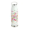 Gourde en acier inoxydable blanc à fleurs multicolores Amor Amor 700 ml - Ø 8 x H 27 cm