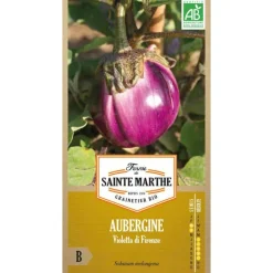 Graines d'aubergine violetta di firenze bio Ferme de Sainte Marthe - graines à semer