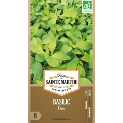 Graines de basilic citron bio Ferme de Sainte Marthe - graines à semer