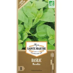 Graines de basilic marseillais bio Ferme de Sainte Marthe - graines à semer
