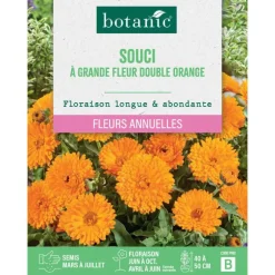 Graines de fleurs de Souci à grande fleur double orange botanic®
