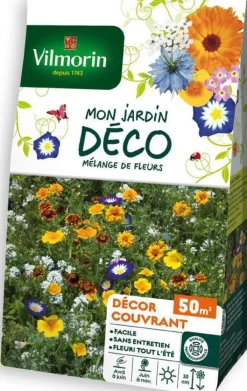 Graines de fleurs en mélange décor couvrant 50 m² Vilmorin - graines à semer