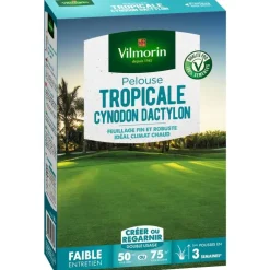 Graines de gazon à semer pelouse tropicale cynodon dactylon Vilmorin - 500 g